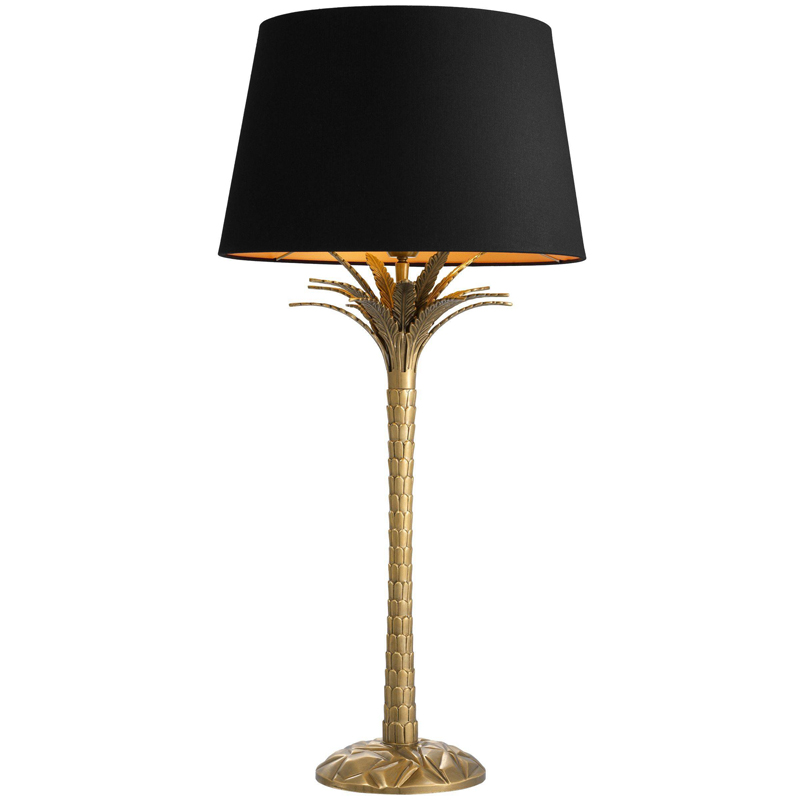 Настольная лампа Eichholtz Table Lamp Palm Harbor Латунь Черный в Нижнем Новгороде | Loft Concept 