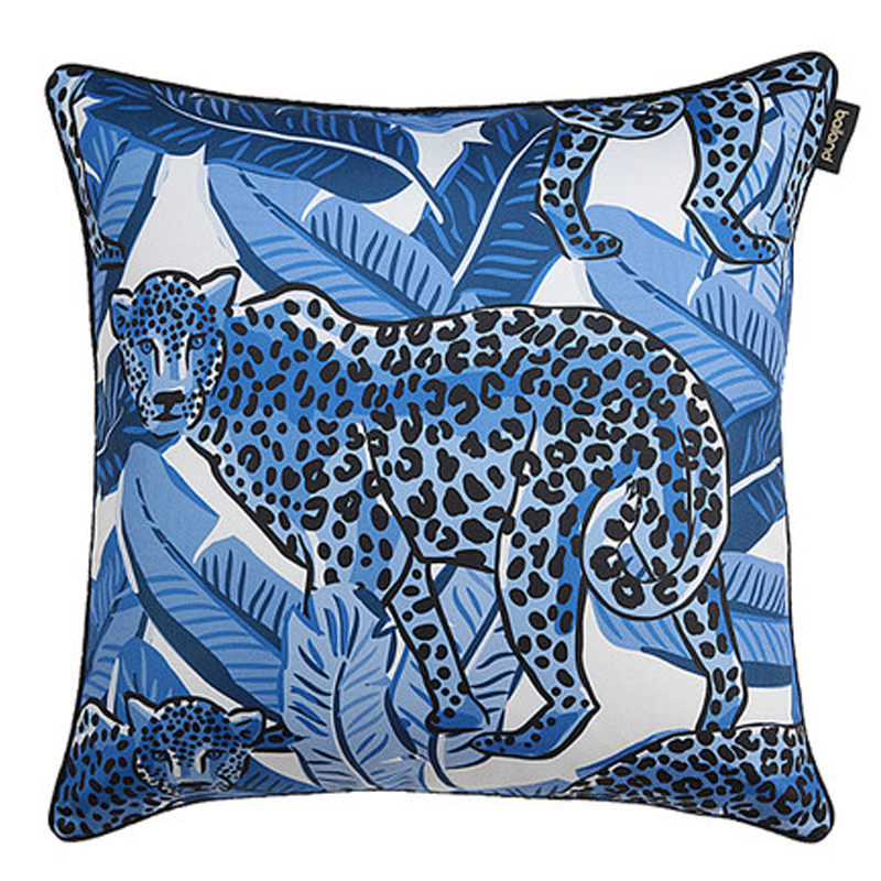 Подушка Pillow Indigo leopard Синий Белый в Нижнем Новгороде | Loft Concept 