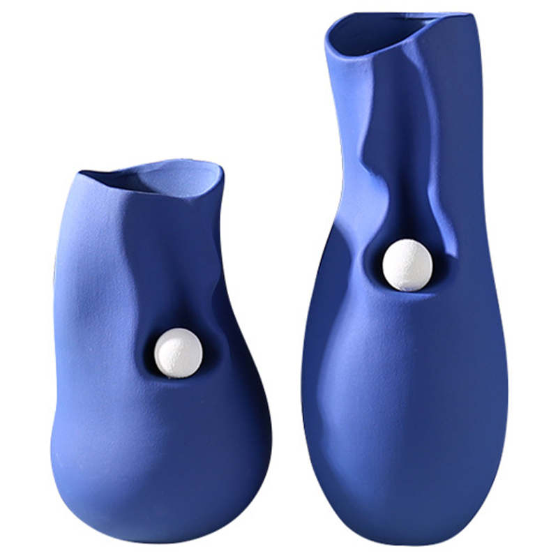 Ваза Molecule Collection Rhea Blue Vase Синий Белый в Нижнем Новгороде | Loft Concept 