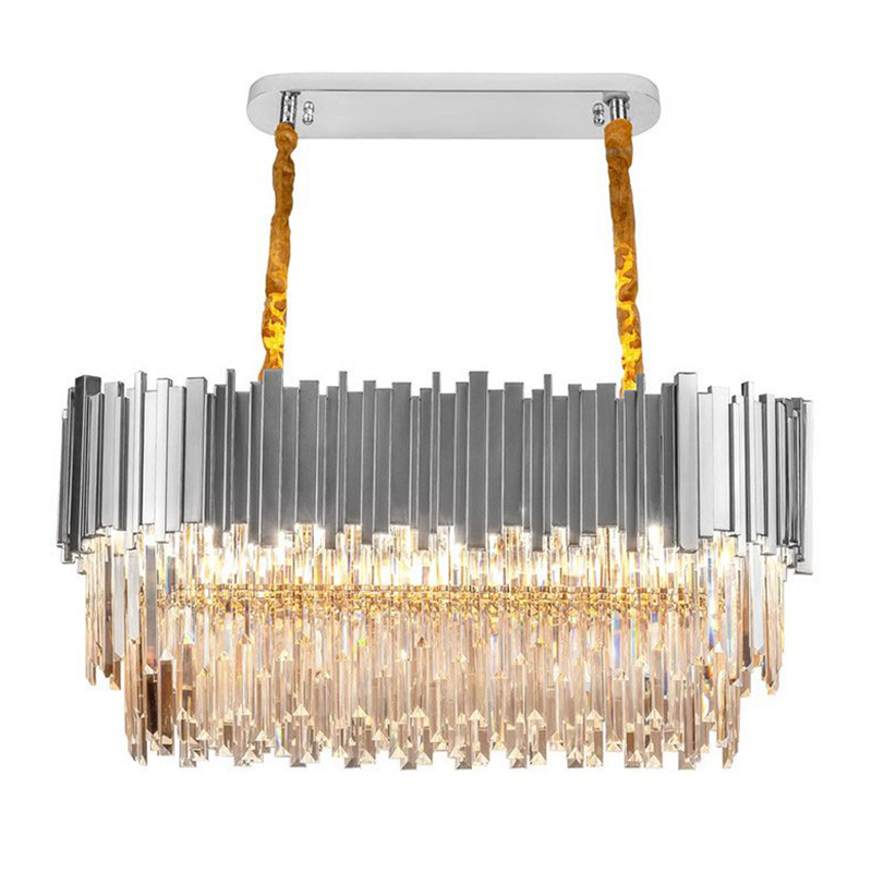 Большая многоярусная люстра Cascade Glass Metal Luxxu Chandelier 100 Silver Серебряный Прозрачное Стекло в Нижнем Новгороде | Loft Concept 