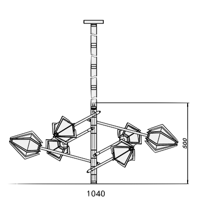 Люстра HARLOW Spoke Chandelier Gabriel Scott в Нижнем Новгороде