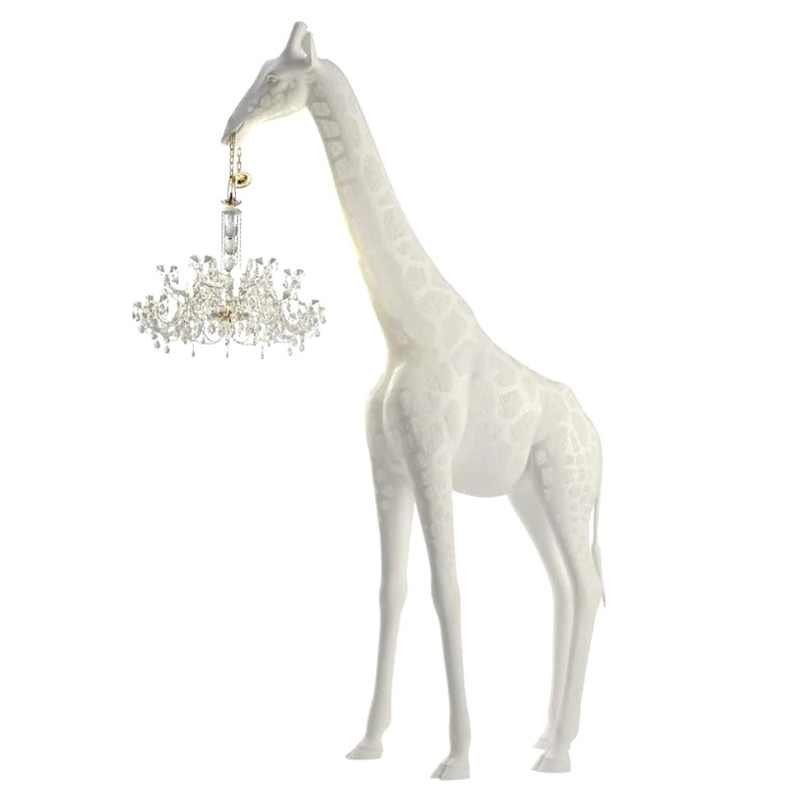 Торшер белый жираф в натуральную величину White Giraffe Lamp large size Белый в Нижнем Новгороде | Loft Concept 