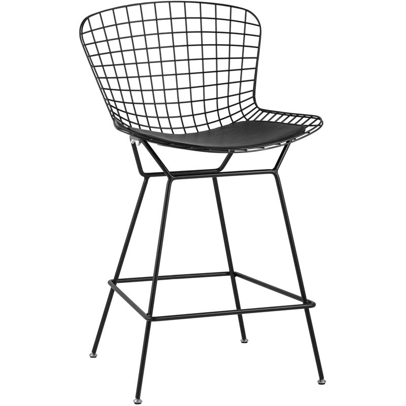 Полубарный стул Bertoia Barstool Черный Матовый Металл Черный в Нижнем Новгороде | Loft Concept 