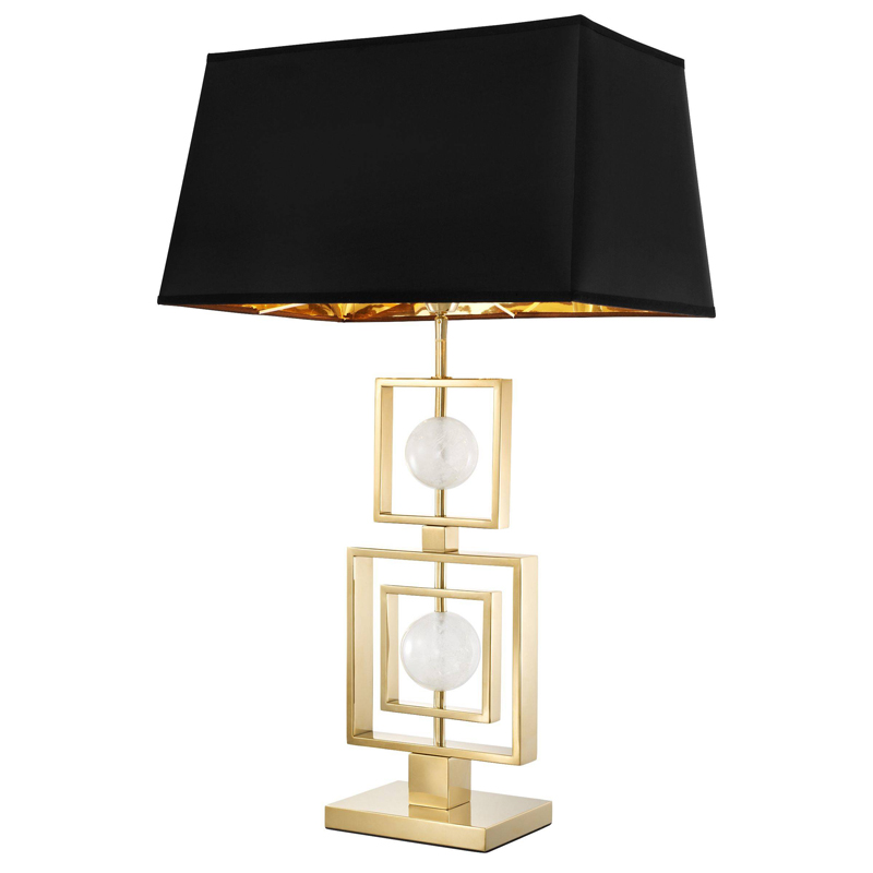 Настольная лампа Eichholtz Table Lamp Avola Золотой Черный Прозрачный белый в Нижнем Новгороде | Loft Concept 