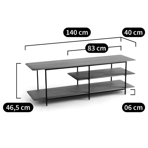 ТВ-тумба с полками из массива ореха Derick Wooden TV Stand в Нижнем Новгороде