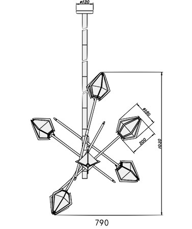 Люстра HARLOW Small Chandelier Gabriel Scott в Нижнем Новгороде