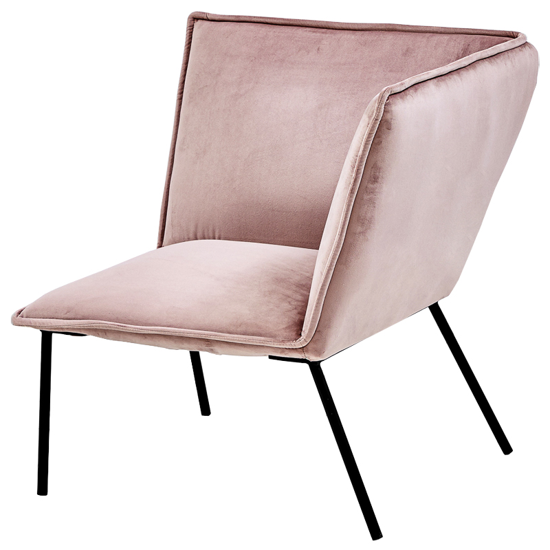 Кресло Corner Armchair pink Розовый пастельный Черный в Нижнем Новгороде | Loft Concept 