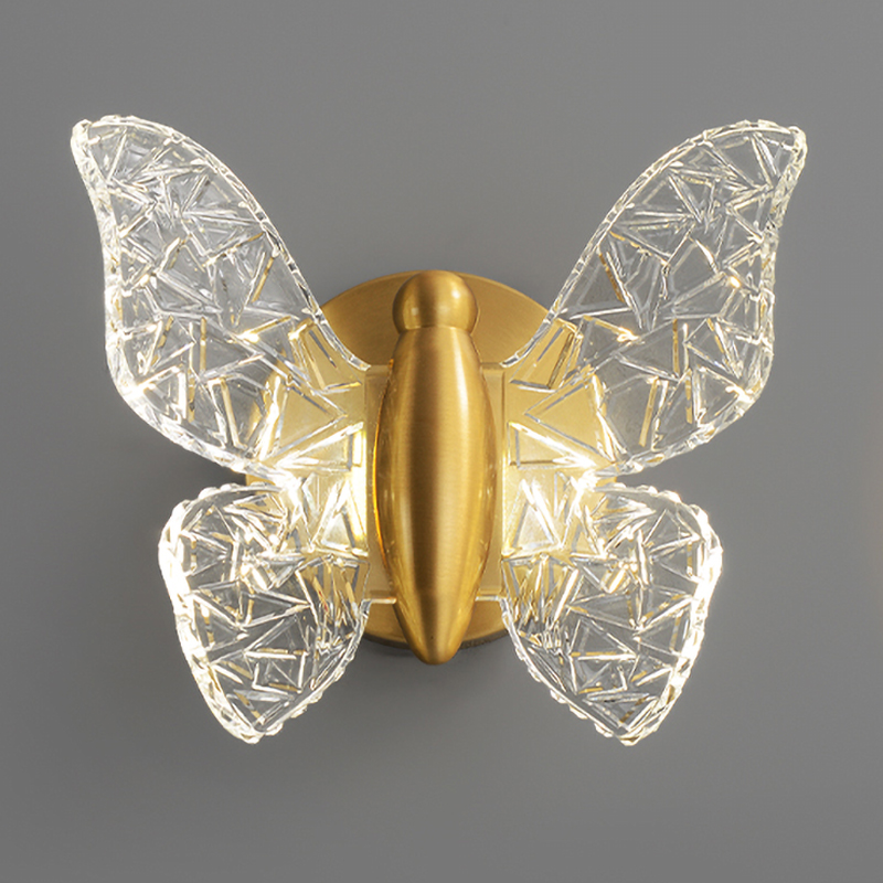 Бра Butterfly Wall Lamp Н Латунь Прозрачный в Нижнем Новгороде | Loft Concept 