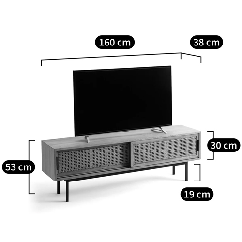 ТВ-тумба с плетеным декором Tate Wicker TV Stand в Нижнем Новгороде