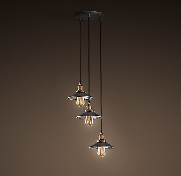 Люстра Loft Cone Pendant Reflector 3 Черный в Нижнем Новгороде | Loft Concept 