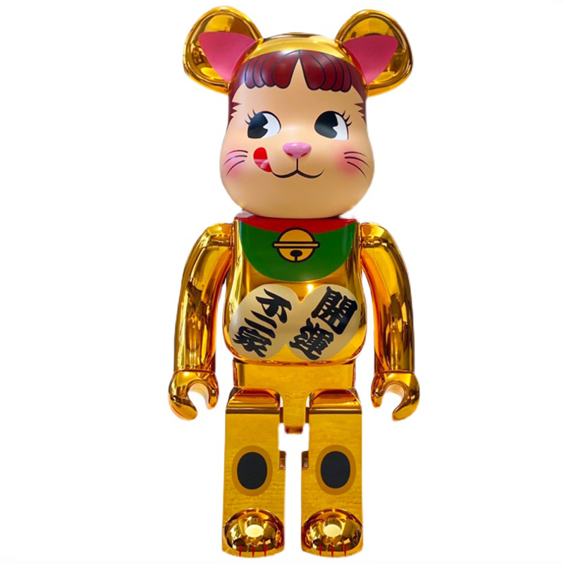 Статуэтка Bearbrick Maneki Neko Gold Золотой Мульти в Нижнем Новгороде | Loft Concept 