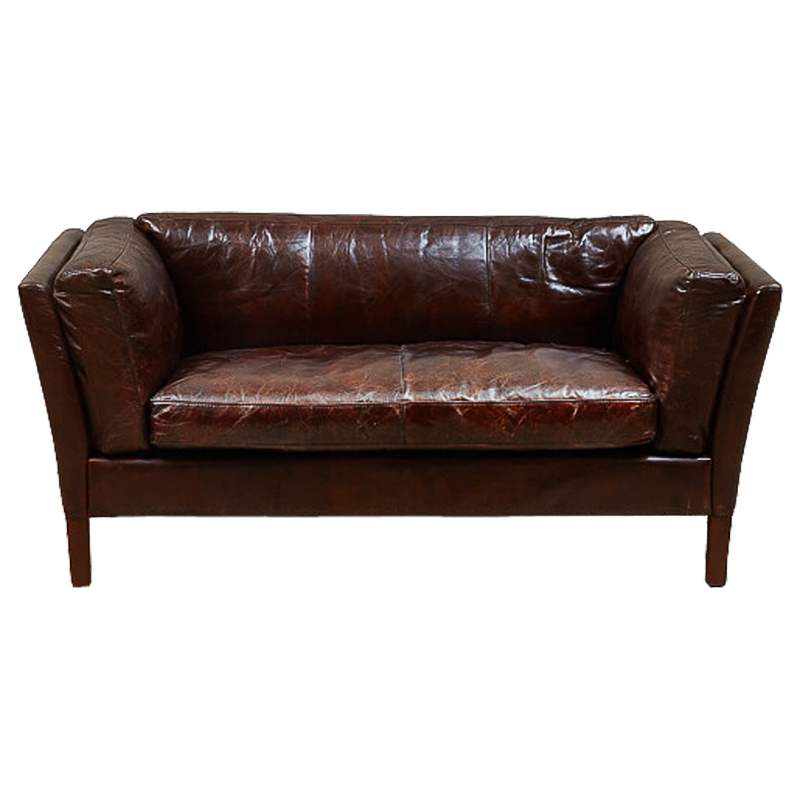 Диван RH SORENSEN Sofa Brown leather double Коричневый в Нижнем Новгороде | Loft Concept 