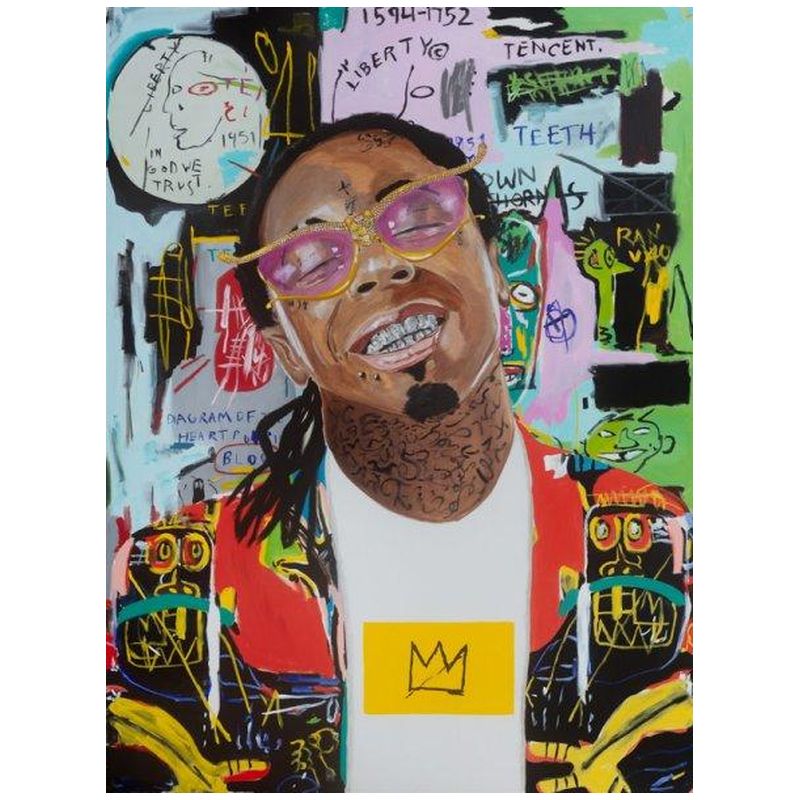 Картина King Weezy with Basquiat Jacket and Background Мульти в Нижнем Новгороде | Loft Concept 