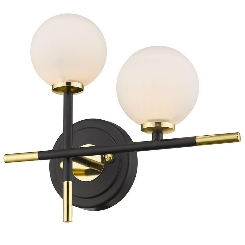 Бра Galant Sconce gold right Золотой Черный Белое матовое стекло в Нижнем Новгороде | Loft Concept 