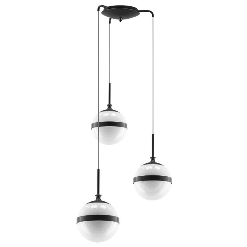 Подвесной светильник Peggy Single Pendant Light Темный хром Белый в Нижнем Новгороде | Loft Concept 