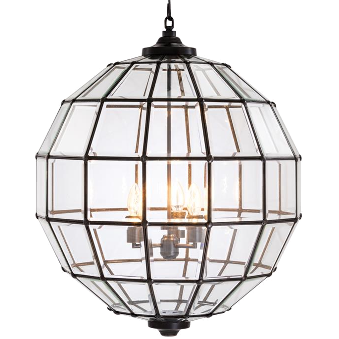 Люстра Lantern Luna Bronze L Темная бронза Прозрачный (Transparent) в Нижнем Новгороде | Loft Concept 