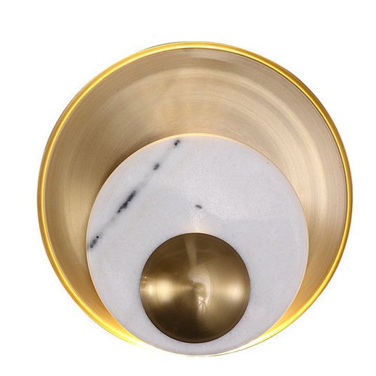 Бра Ginger & Jagger Pearl WALL LAMP round gold Латунь Белый в Нижнем Новгороде | Loft Concept 