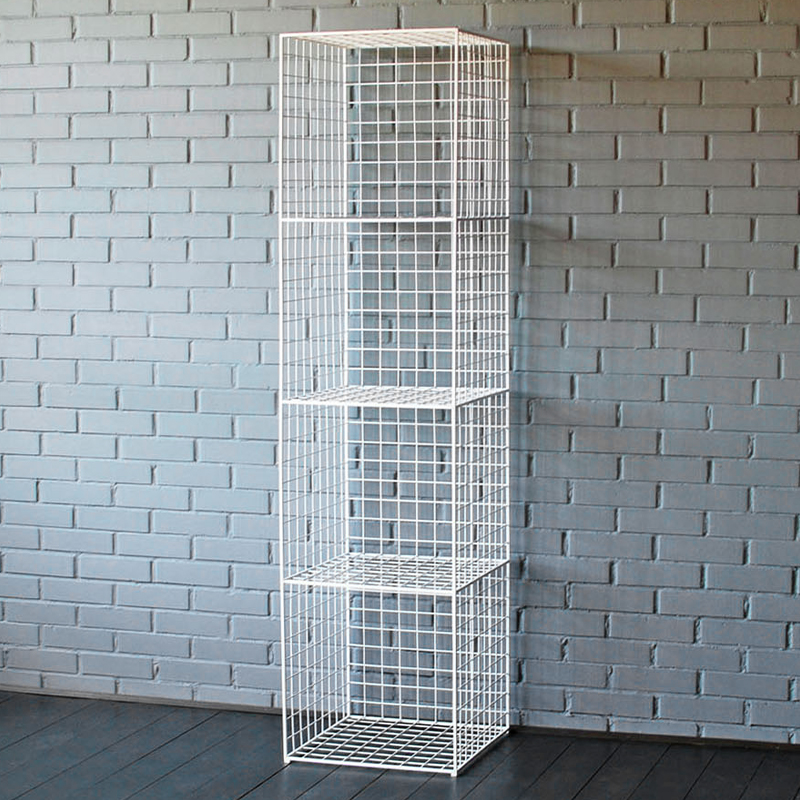 Стеллаж Kynan Industrial Metal Rust Rack Белый в Нижнем Новгороде | Loft Concept 