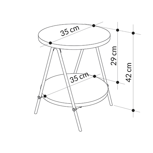 Стол приставной с 2-мя круглыми белыми столешницами ESSEL SIDE TABLE WHITE в Нижнем Новгороде