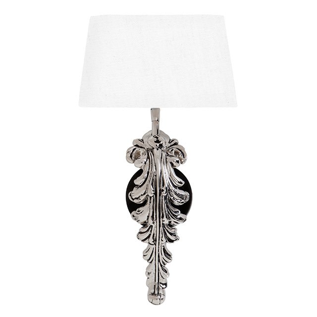 Бра Eichholtz Wall Lamp Beau Site Nickel+White Никель Белый в Нижнем Новгороде | Loft Concept 