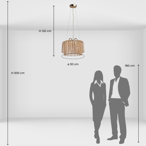 Люстра с подвесными рифлеными стеклянными трубками Nembus в Нижнем Новгороде