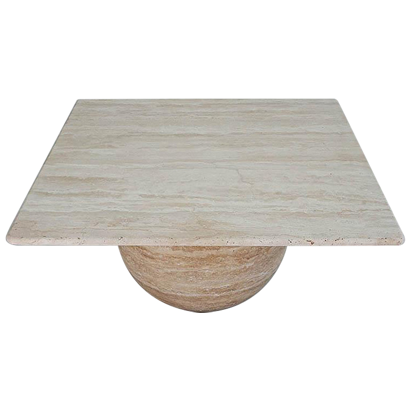 Кофейный стол Edna Travertine Coffee Table Коричневый Бежевый в Нижнем Новгороде | Loft Concept 