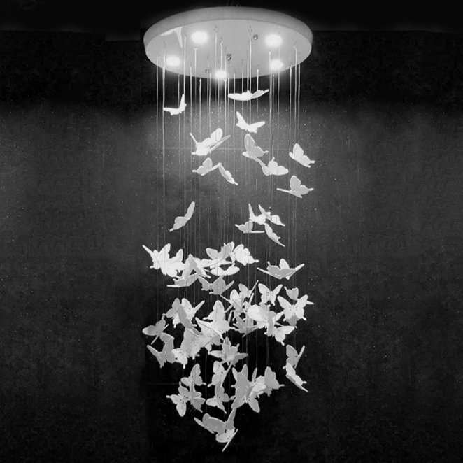 Люстра Night Butterflies Chandelier Белый в Нижнем Новгороде | Loft Concept 