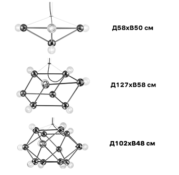 Люстра Molecule Gold Chandelier в Нижнем Новгороде