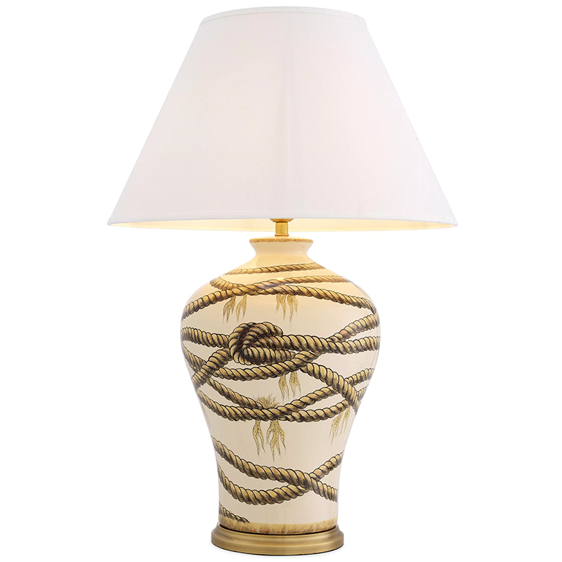 Настольная лампа Eichholtz Table Lamp Hernando Латунь Бежевый ivory ( слоновая кость ) в Нижнем Новгороде | Loft Concept 