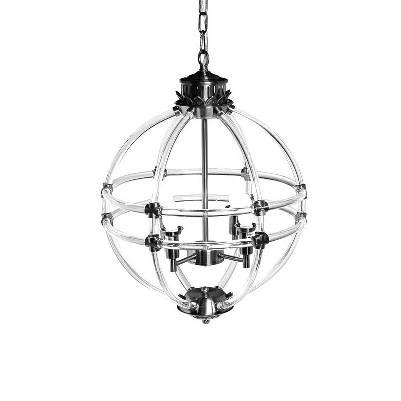 Люстра Eichholtz Chandelier Impero Silver Никель Прозрачный в Нижнем Новгороде | Loft Concept 