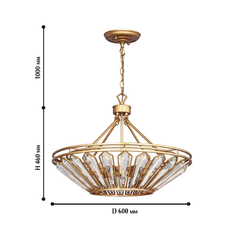 Люстра с золотисто-коричневым каркасом CRYSTAL LIGHT в Нижнем Новгороде