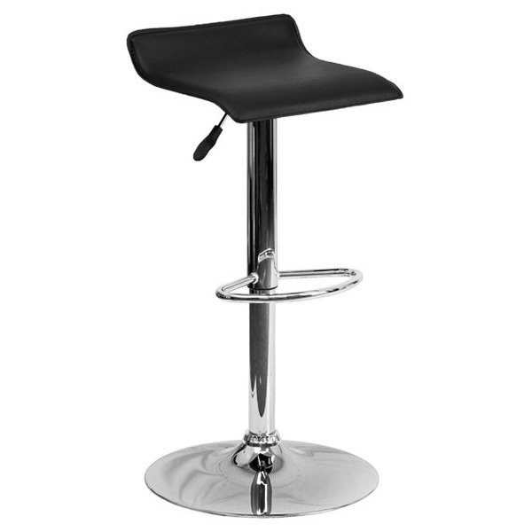 Барный стул Chrome And Black Bar Stool Серебряный в Нижнем Новгороде | Loft Concept 