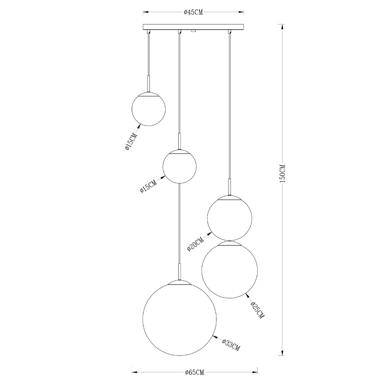 Люстра Ball Sunrise Pendant lamp smok 5 плафона в Нижнем Новгороде