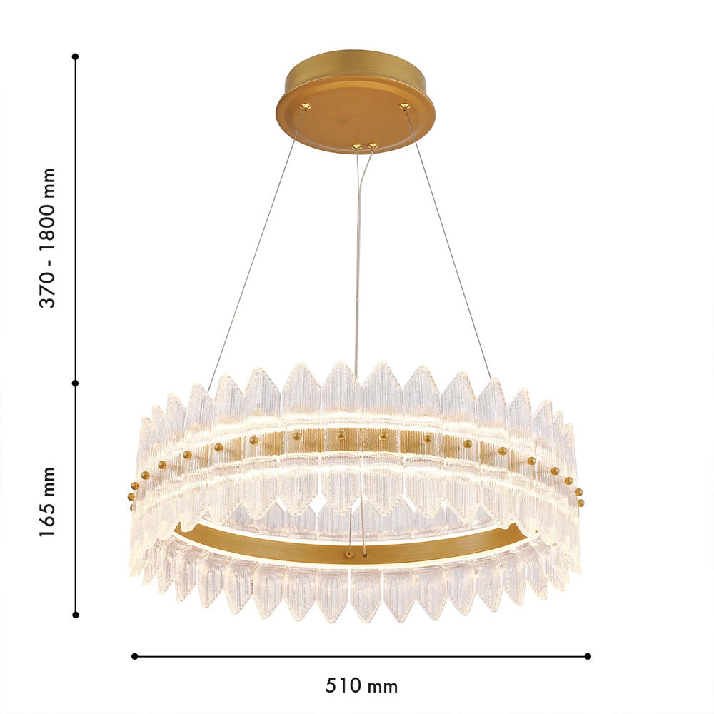 Люстра круглая с декоративными элементами в виде лепестков Round Light Flashing в Нижнем Новгороде
