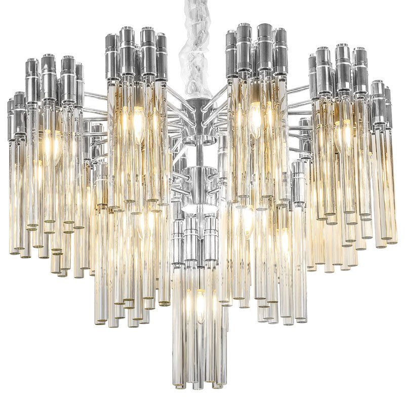 Люстра Contemporary Chandelier Crystal Silver Прозрачное Стекло Серебряный в Нижнем Новгороде | Loft Concept 