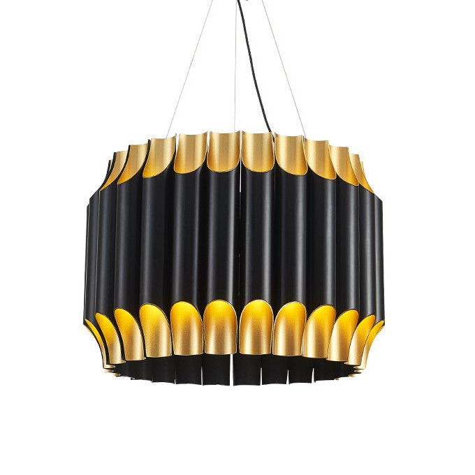 Люстра GALLIANO ROUND SUSPENSION LIGHT by DELIGHTFULL Black Золотой Черный в Нижнем Новгороде | Loft Concept 