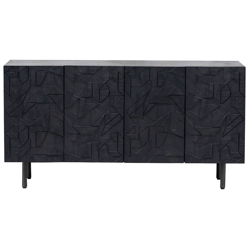 Комод Polygonal Ornament Chest of Drawers L Черный в Нижнем Новгороде | Loft Concept 