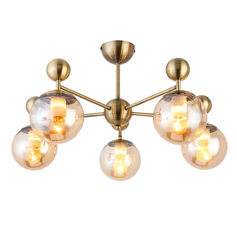 Потолочная люстра Demian Bronze Chandelier Бронза Янтарный в Нижнем Новгороде | Loft Concept 