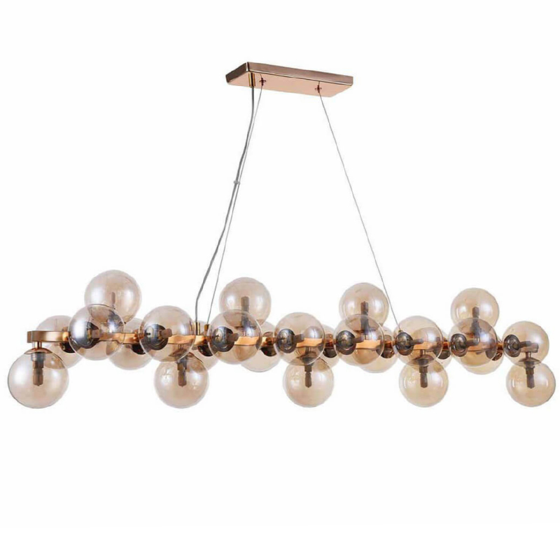 Люстра Berries Chandelier Rectangle Amber 120 Глянцевое золото Янтарь (Amber) в Нижнем Новгороде | Loft Concept 