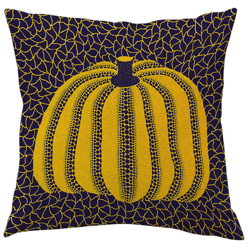 Декоративная подушка Yayoi Kusama Pumpkin Yellow Черный Желтый в Нижнем Новгороде | Loft Concept 