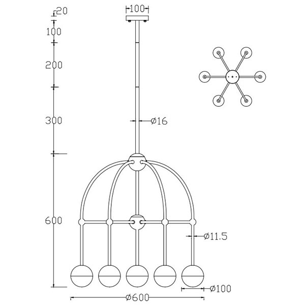 Люстра Heidy Chrome Chandelier 7 в Нижнем Новгороде