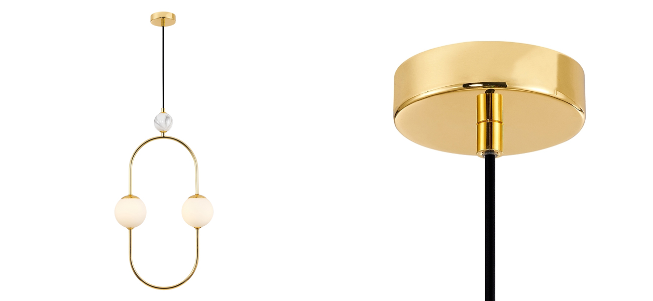 Подвесной светильник White Marble Decor 2 Лампы - фото