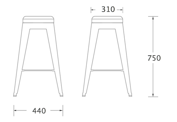 Барный стул Tolix Bar Stool 75 в Нижнем Новгороде