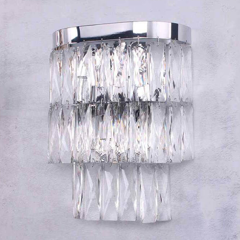 Бра Crystal Pendants Regena Chrome Wall Lamp Хром Прозрачный (Transparent) в Нижнем Новгороде | Loft Concept 