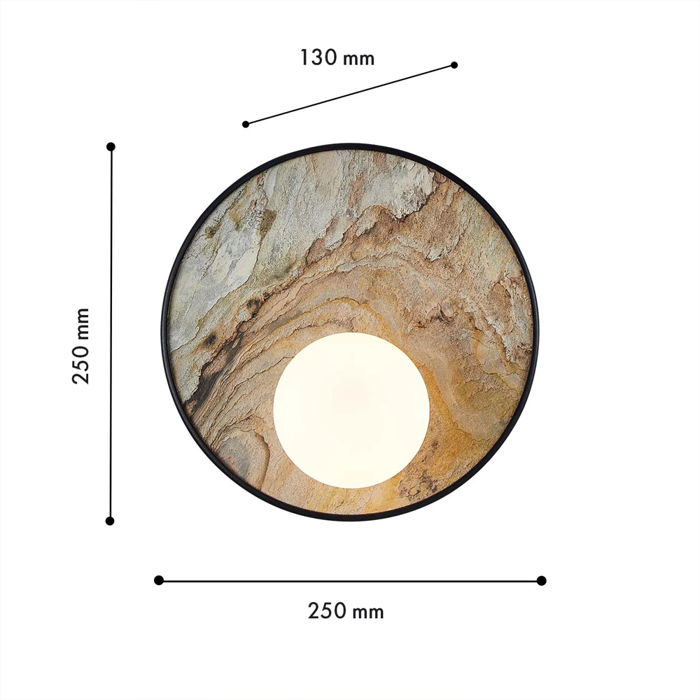 Бра круглое с каменным диском в металлической раме Sandstone Painting в Нижнем Новгороде