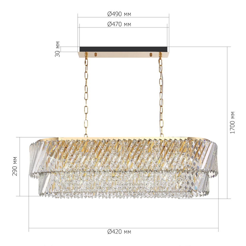 Люстра овальная в классическом обрамлении Light Connoisseurs Beauty в Нижнем Новгороде