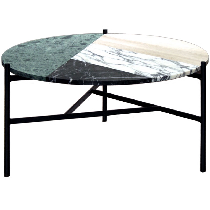 Кофейный стол Marble Combination Coffee Table Черный Мульти в Нижнем Новгороде | Loft Concept 