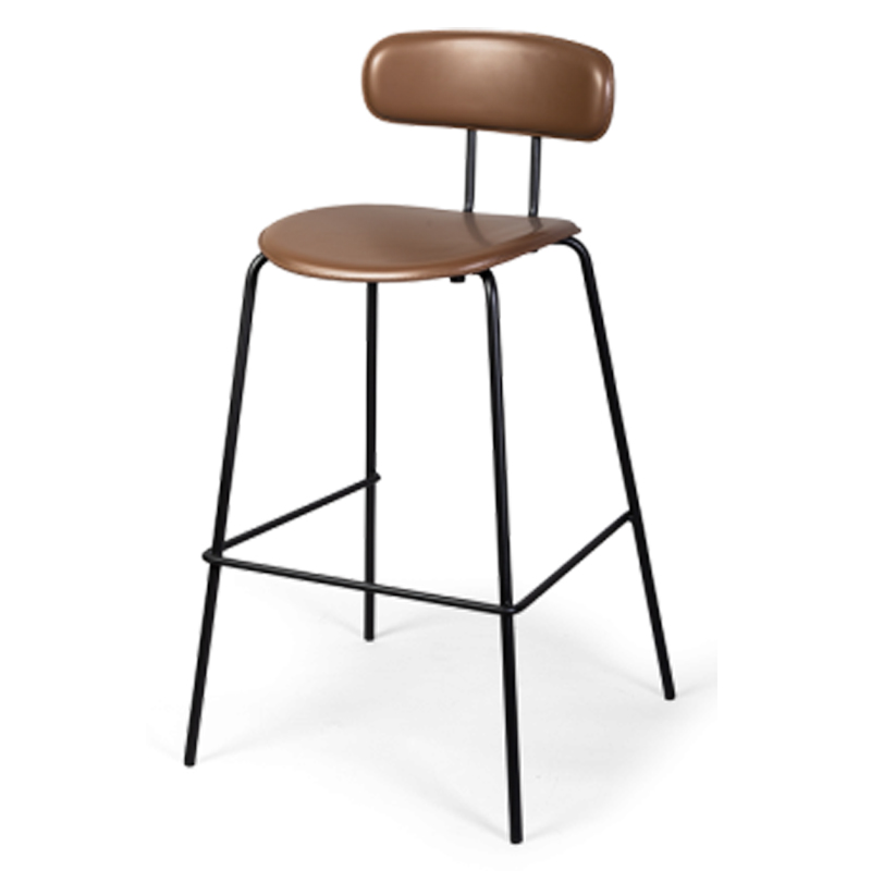 Барный стул Renis Brown Barstool Черный Коричневый в Нижнем Новгороде | Loft Concept 