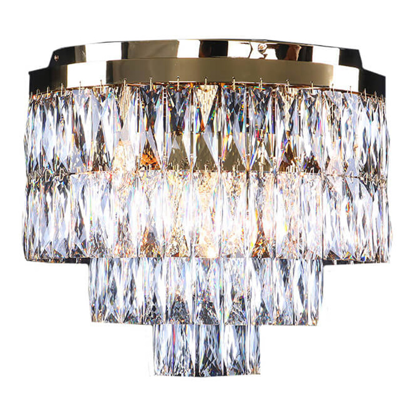 Потолочная люстра Crystal Regena Gold Chandelier Глянцевое золото Прозрачный (Transparent) в Нижнем Новгороде | Loft Concept 