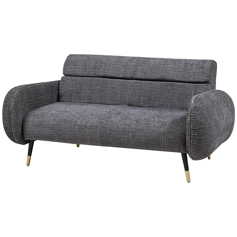 Диван Hebert Sofa Grey M Серый Серый Черный Латунь в Нижнем Новгороде | Loft Concept 